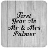 First Year As Mr & Mrs Palmer - Drink Coaster F