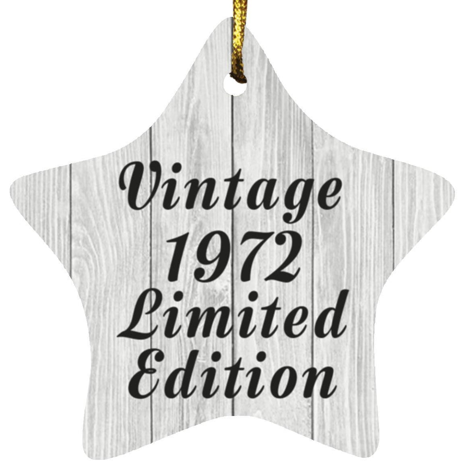 52nd Birthday Vintage 1972 Limited Edition - Star Ornament F