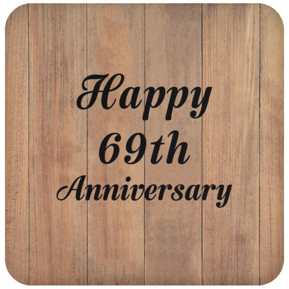 Happy 69th Anniversary - Drink Coaster C