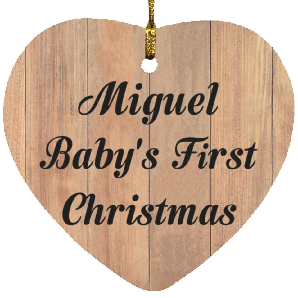 Miguel Baby's First Christmas - Heart Ornament C
