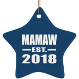 Mamaw Established EST. 2018 - Star Ornament