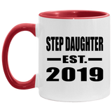 Step Daughter Established EST. 2019 - 11oz Accent Mug Red