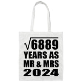 83rd Anniversary Square Root of 6889 Years As Mr & Mrs 2024 - Tote Bag White