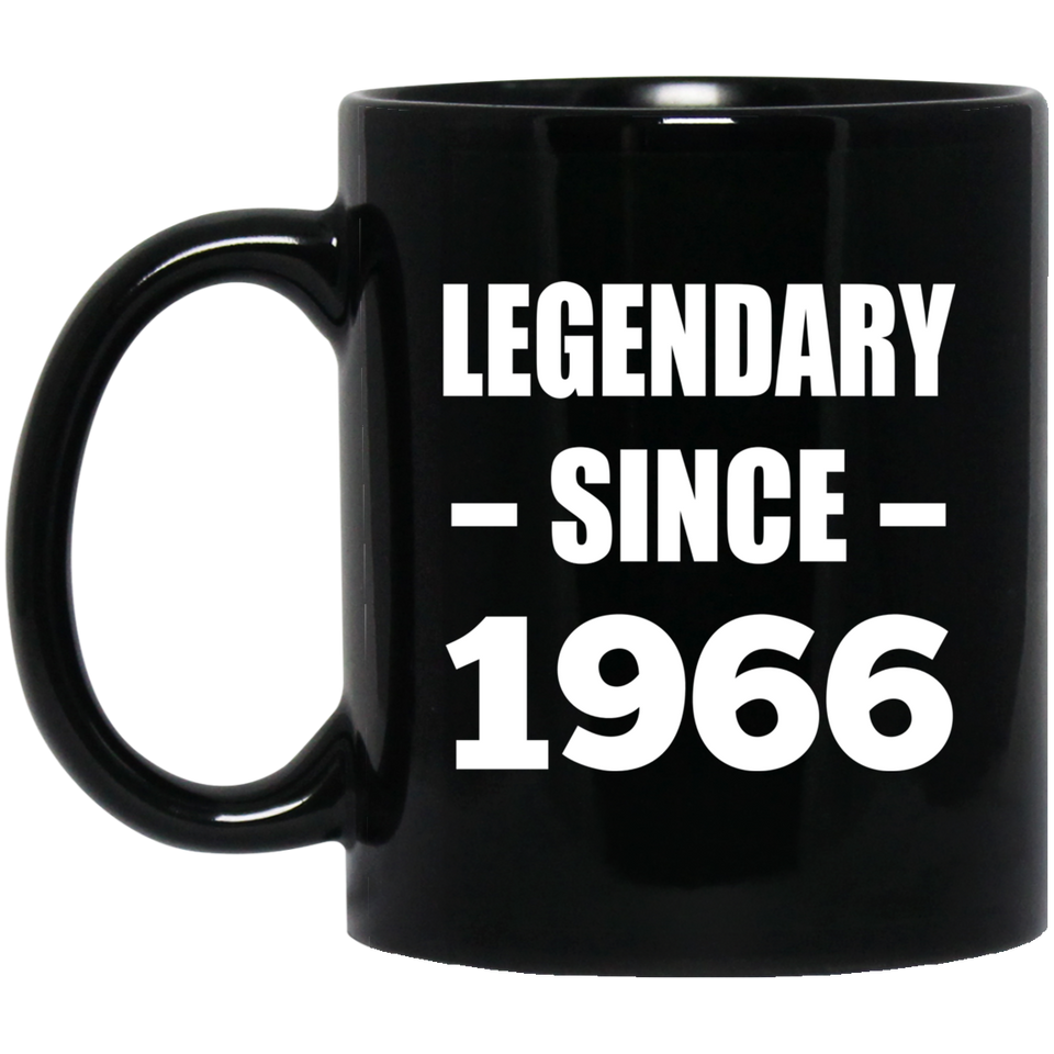 58th Birthday Legendary Since 1966 - 11oz Coffee Mug Black