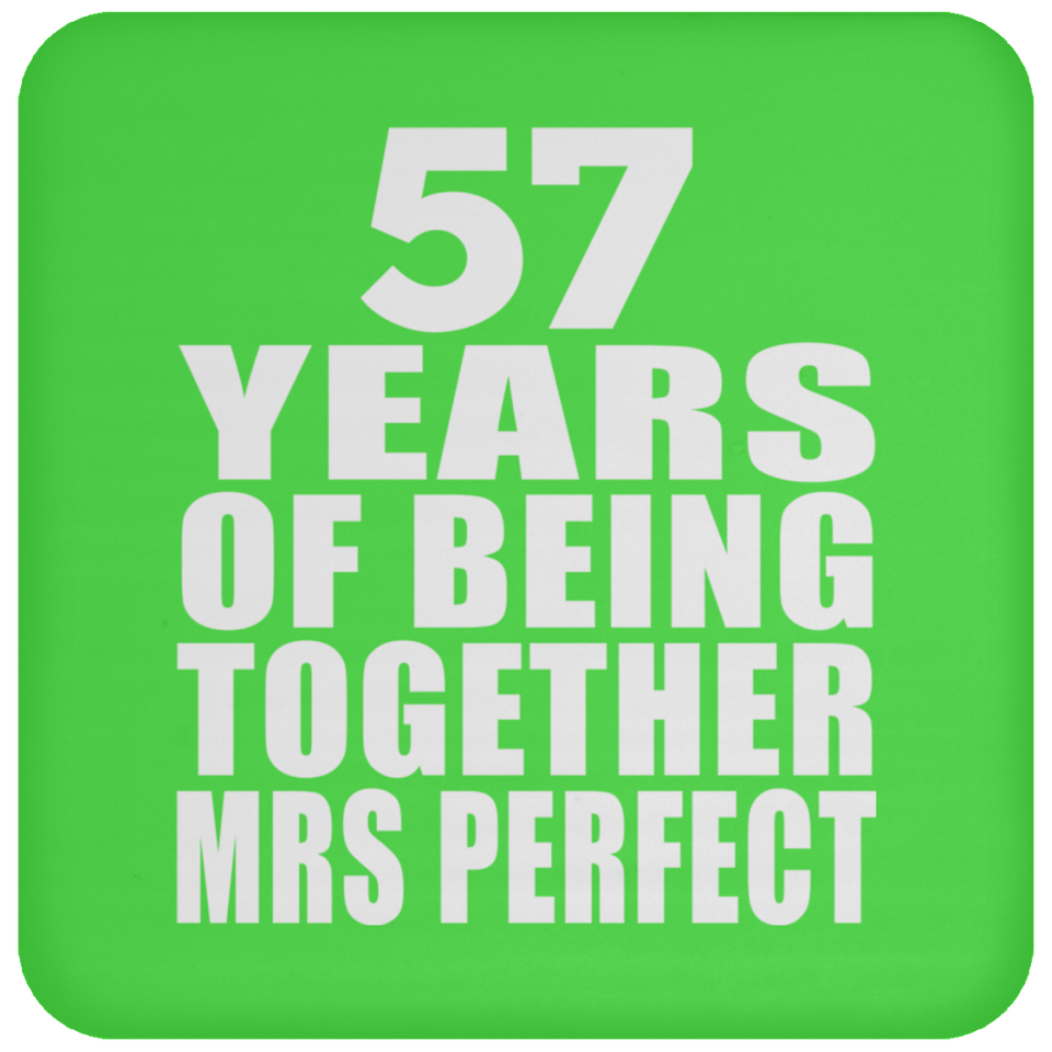 57th Anniversary 57 Years Of Being Mrs Perfect - Drink Coaster