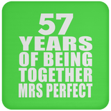 57th Anniversary 57 Years Of Being Mrs Perfect - Drink Coaster