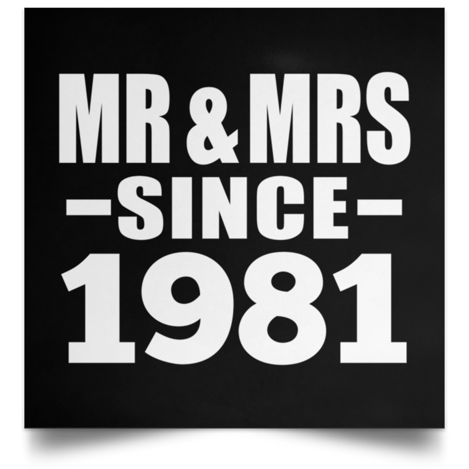 43rd Anniversary Mr & Mrs Since 1981 - Poster Square