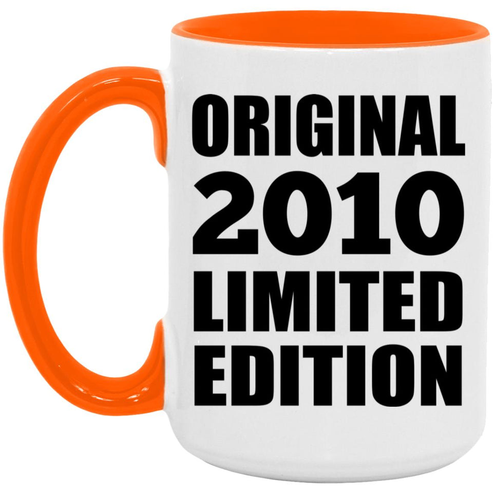 14th Birthday Original 2010 Limited Edition - 15oz Accent Mug Orange