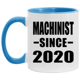 Machinist Since 2020 - 11oz Accent Mug Blue