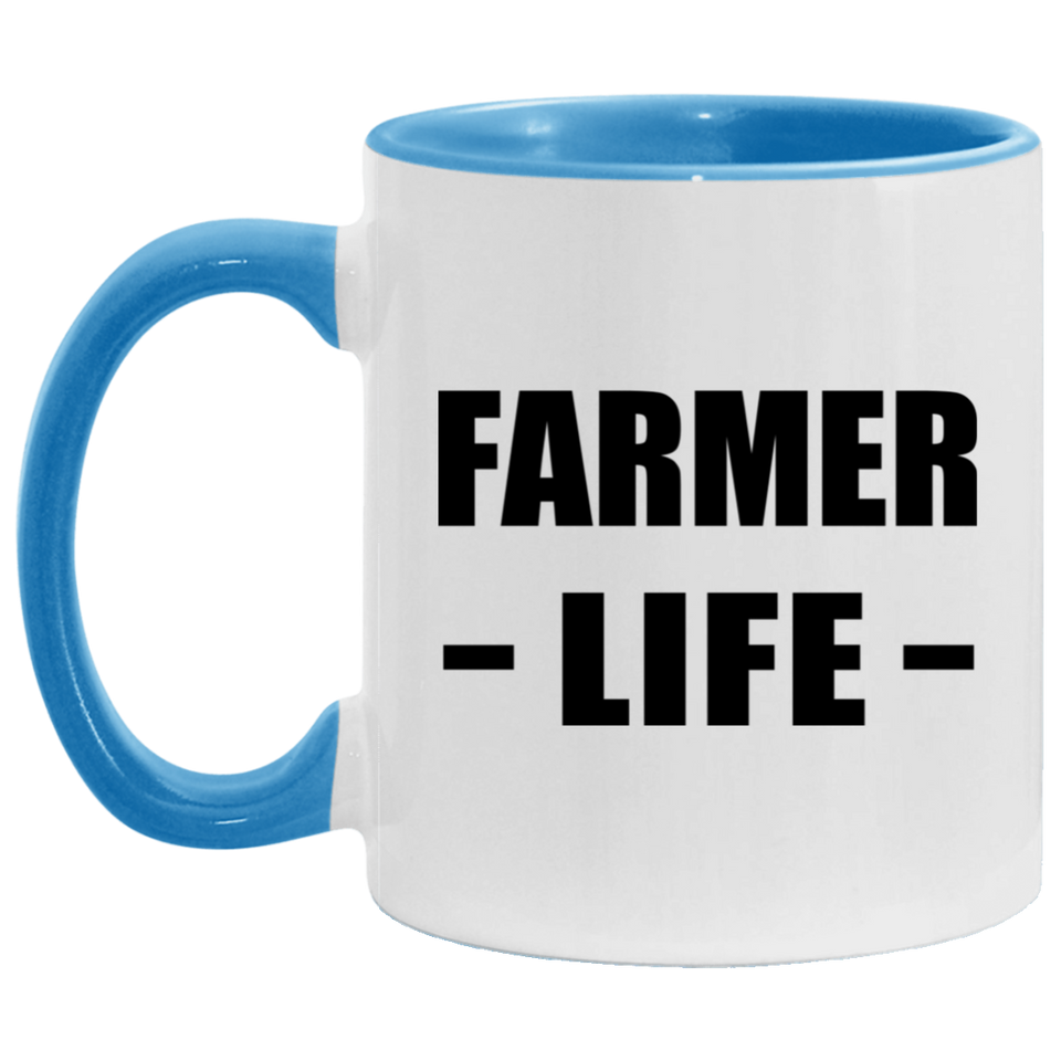 Farmer Life - 11oz Accent Mug Blue