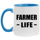 Farmer Life - 11oz Accent Mug Blue