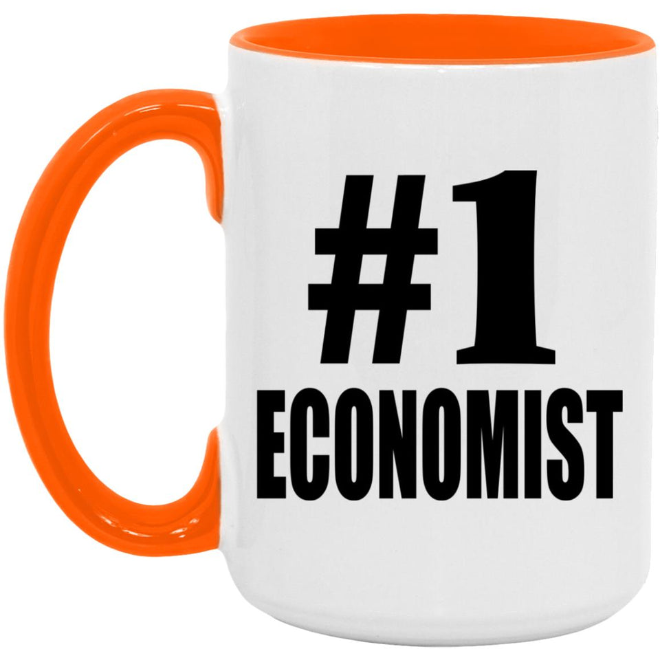Number One #1 Economist - 15oz Accent Mug Orange