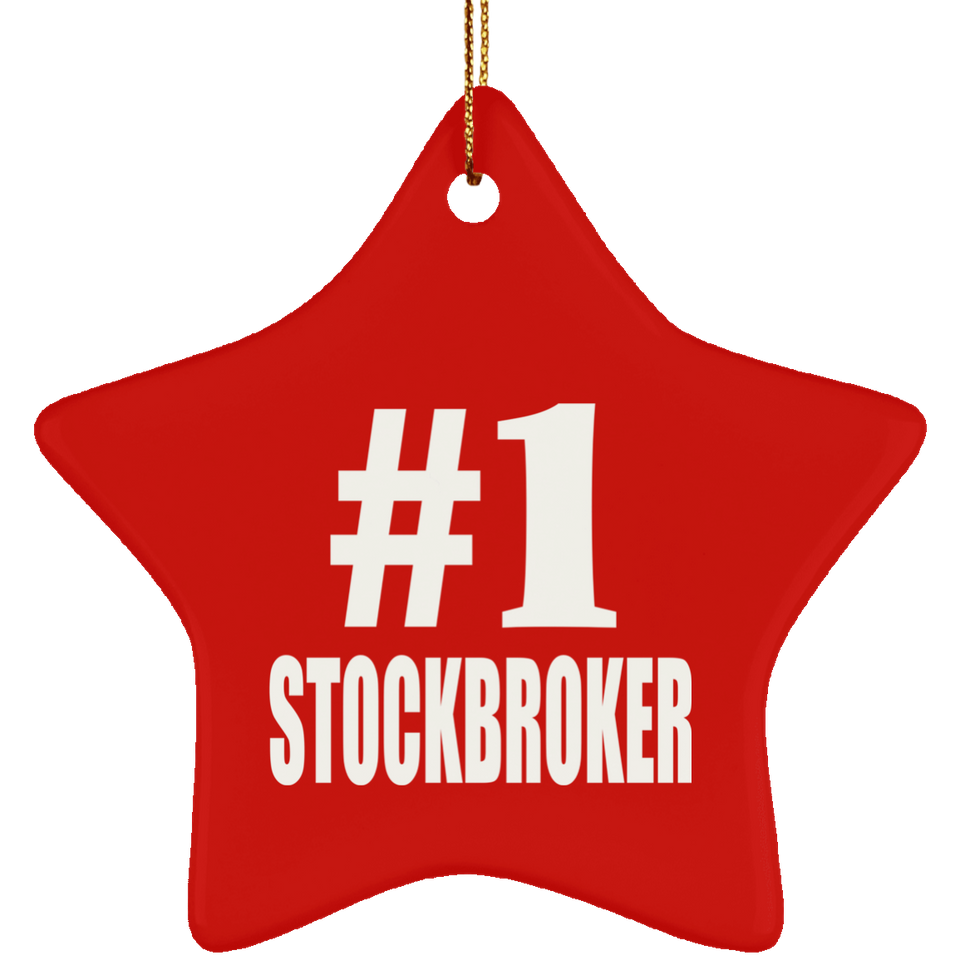 Number One #1 Stockbroker - Star Ornament