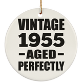 69th Birthday Vintage 1955 Aged Perfectly - Circle Ornament