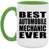 Best Automobile Mechanic Ever - 15oz Accent Mug Green