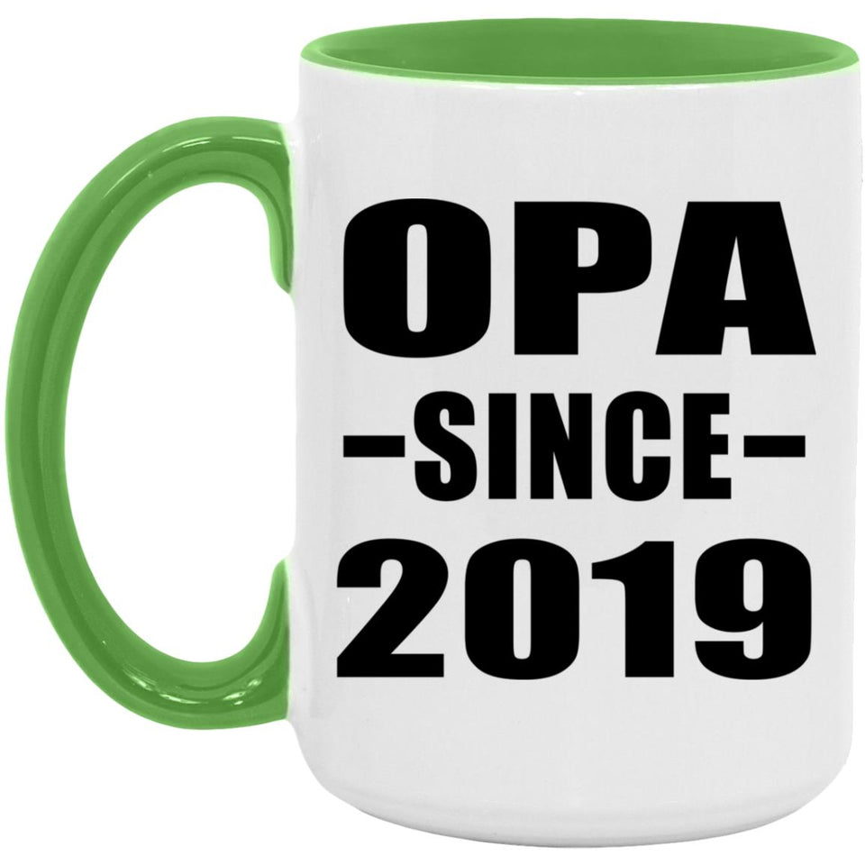 Opa Since 2019 - 15oz Accent Mug Green