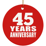 45th Anniversary 45 Years Anniversary - Circle Ornament
