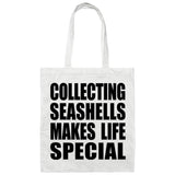 Collecting Seashells Makes Life Special - Tote Bag White