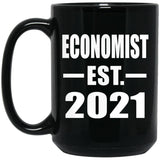 Economist Established EST. 2021 - 15oz Coffee Mug Black