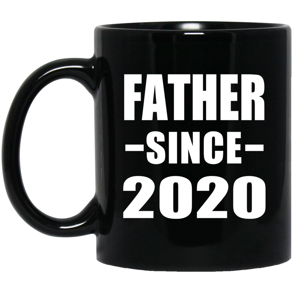 Father Since 2020 - 11oz Coffee Mug Black
