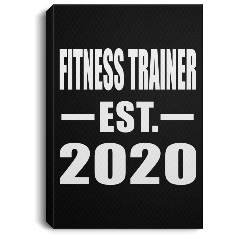 Fitness Trainer Established EST. 2020 - Canvas Portrait