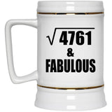 69th Birthday Square Root of 4761 & Fabulous - Beer Stein