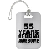 55th Birthday 55 Years Of Being Awesome - Luggage Bag Tag