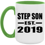 Step Son Established EST. 2019 - 15oz Accent Mug Green