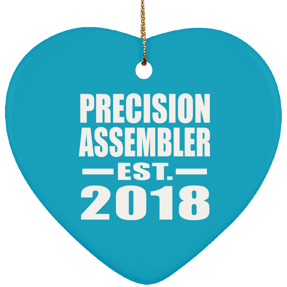 Precision Assembler Established EST. 2018 - Heart Ornament