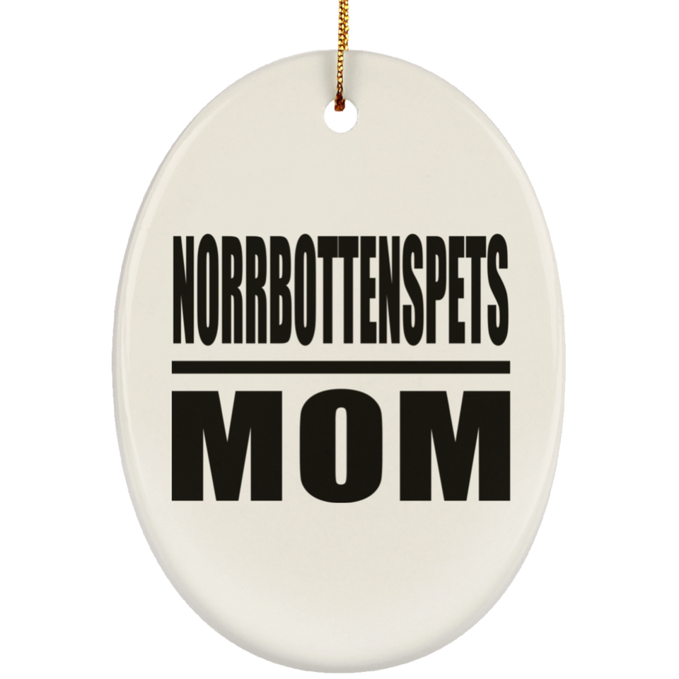 Norrbottenspets Mom - Oval Ornament