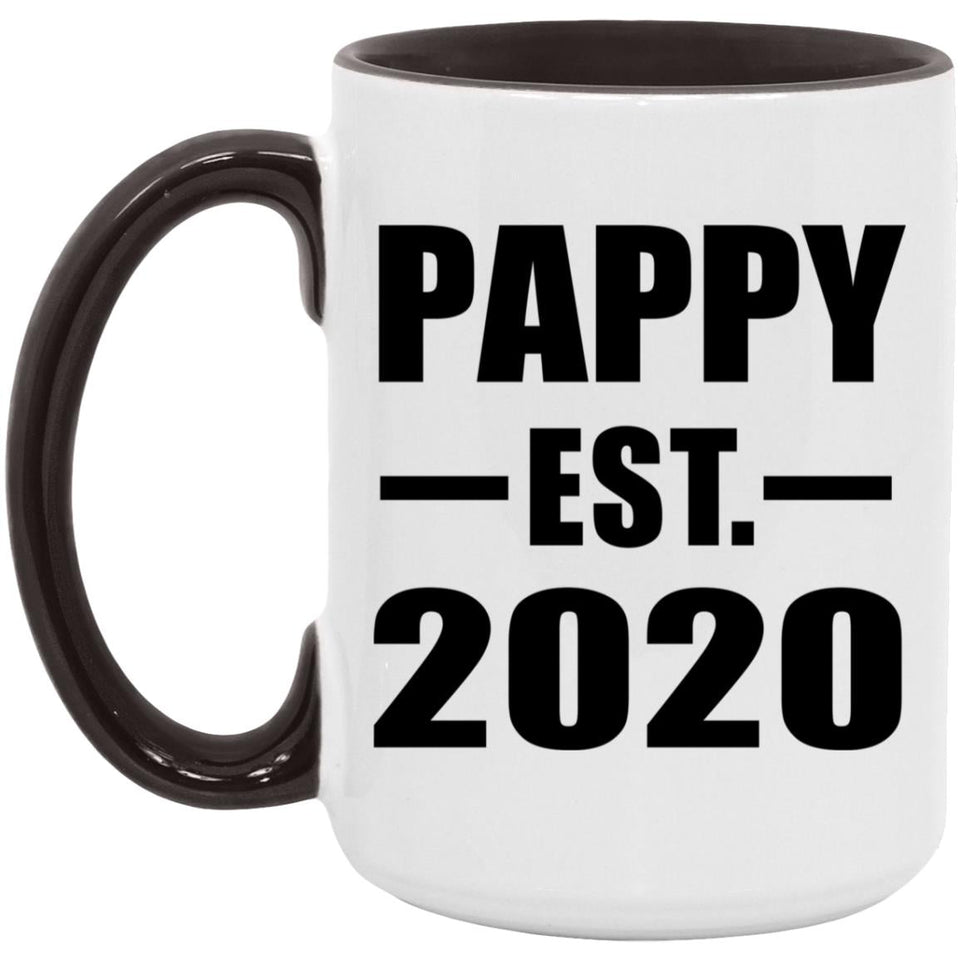 Pappy Established EST. 2020 - 15oz Accent Mug Black