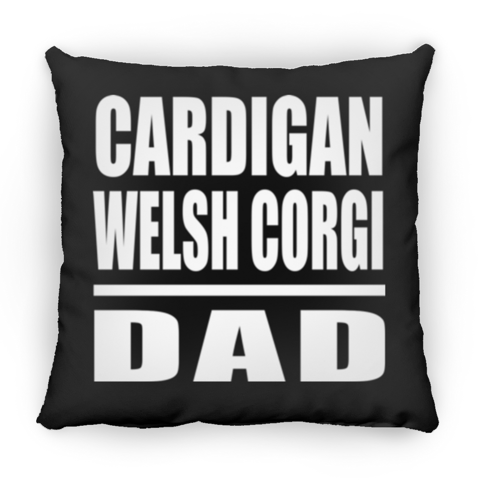 Cardigan Welsh Corgi Dad - Throw Pillow Black