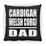 Cardigan Welsh Corgi Dad - Throw Pillow Black