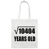102nd Birthday Square Root of 10404 Years Old - Tote Bag White
