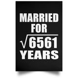 81st Anniversary Married For Square Root of 6561 Years - Poster Portrait