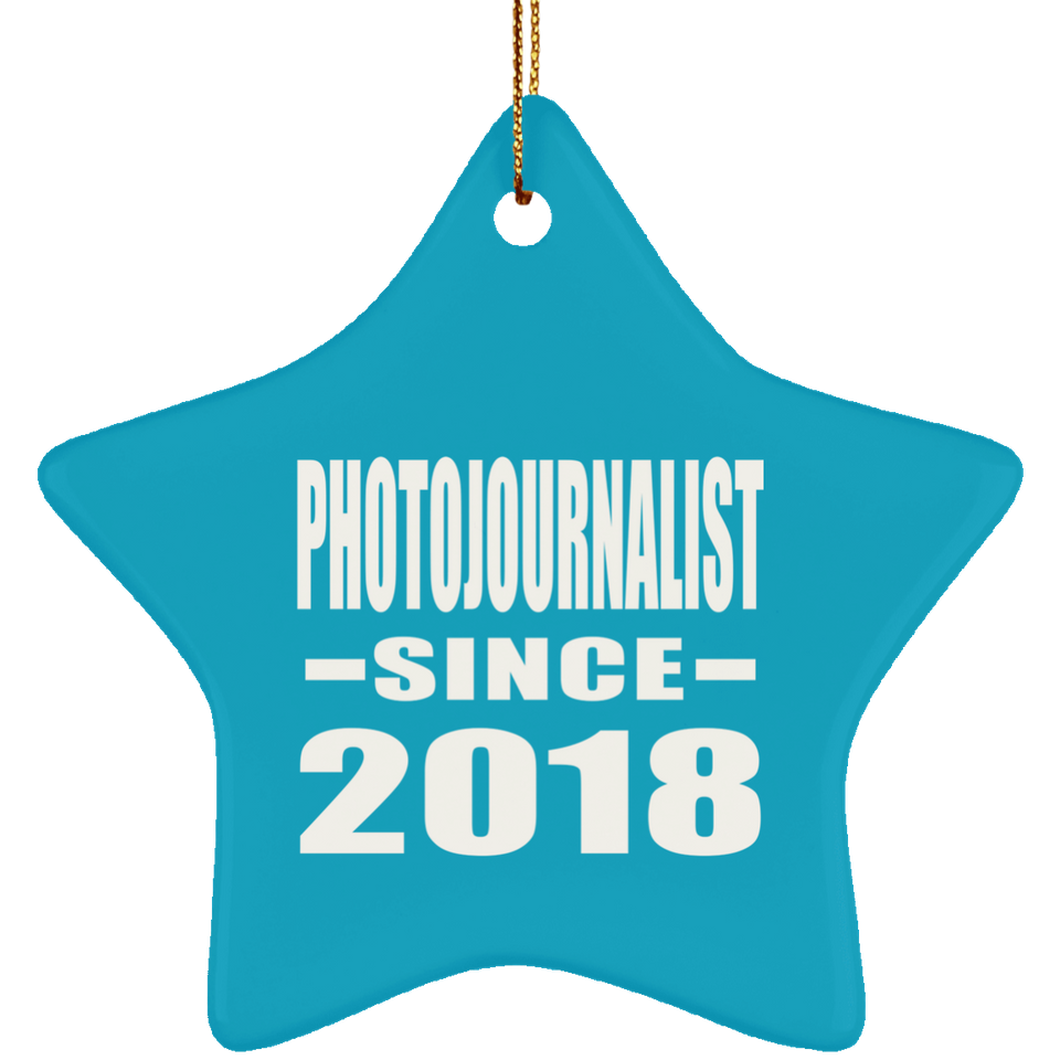 Photojournalist Since 2018 - Star Ornament