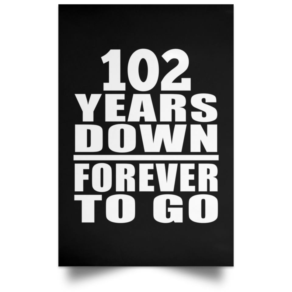 102nd Anniversary 102 Years Down Forever to Go - Poster Portrait