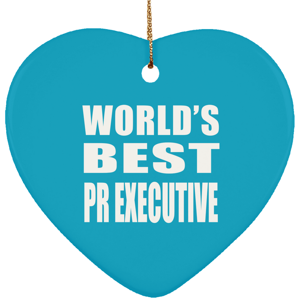 World's Best Pr Executive - Heart Ornament