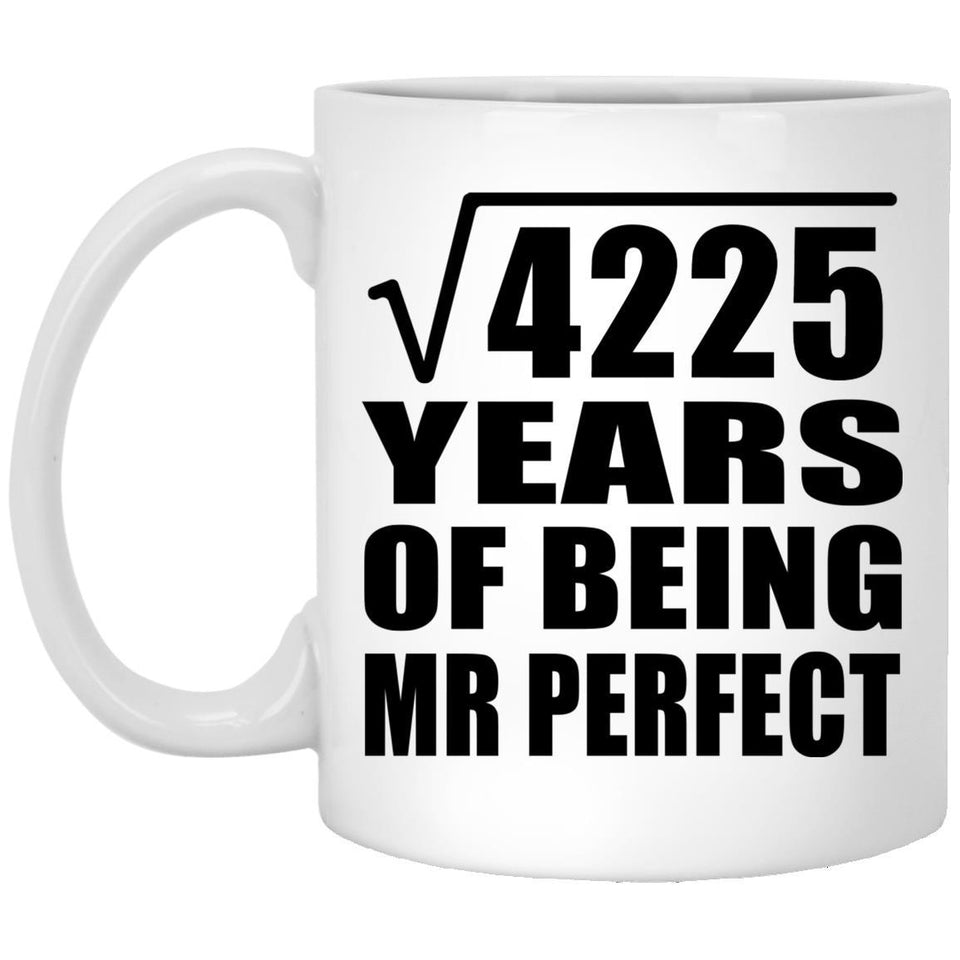 65th Anniversary Square Root of 4225 Years of Mr Perfect - 11oz Coffee Mug