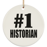 Number One #1 Historian - Circle Ornament