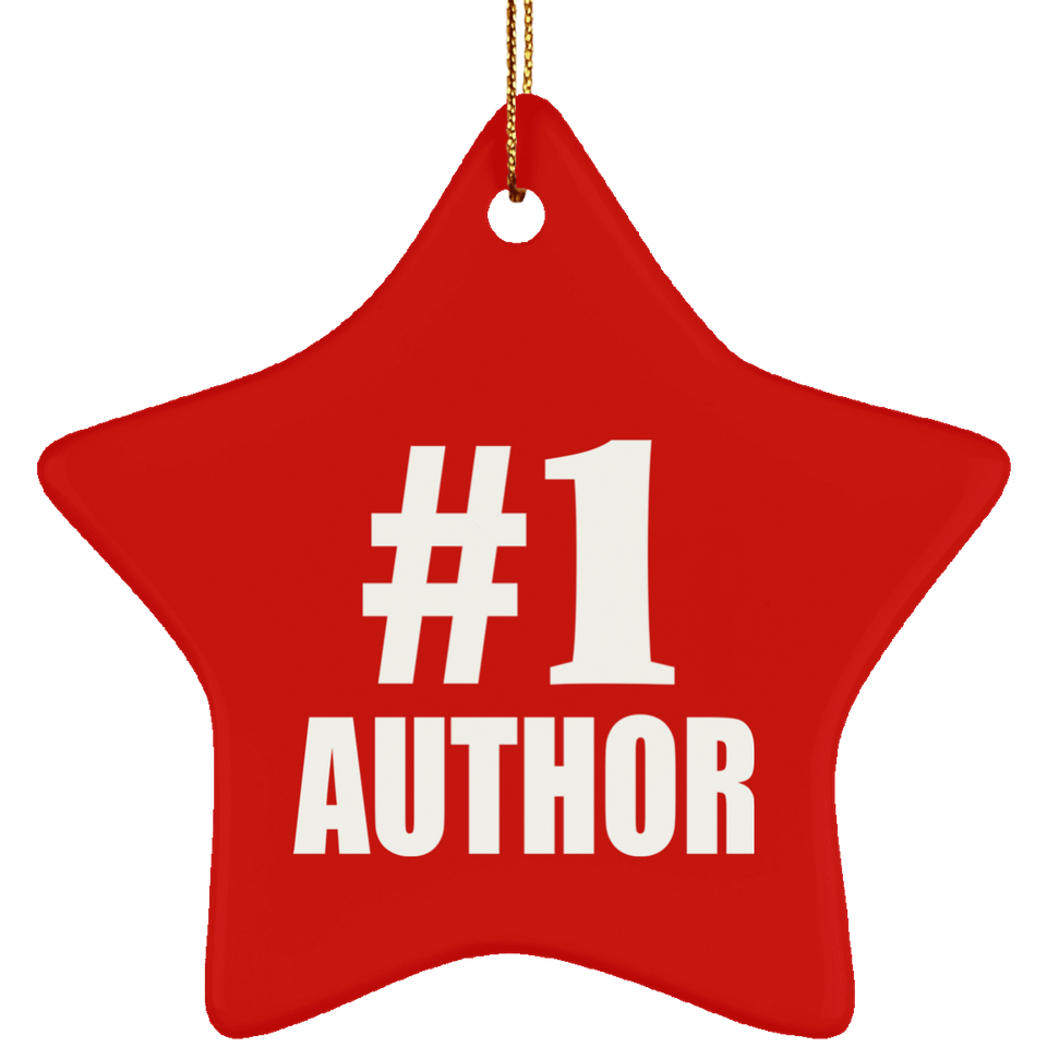 Number One #1 Author - Star Ornament