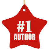 Number One #1 Author - Star Ornament