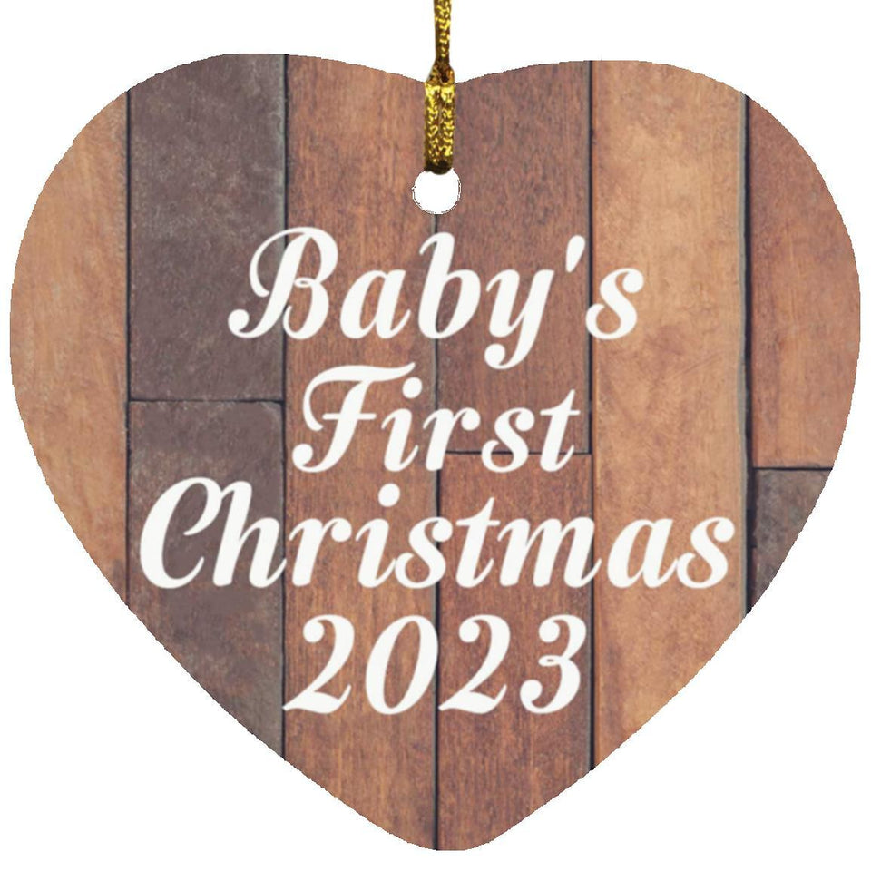Baby's First Christmas 2023 - Heart Ornament E