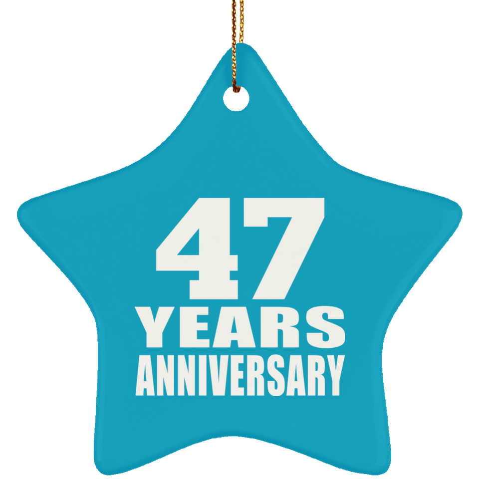 47th Anniversary 47 Years - Star Ornament