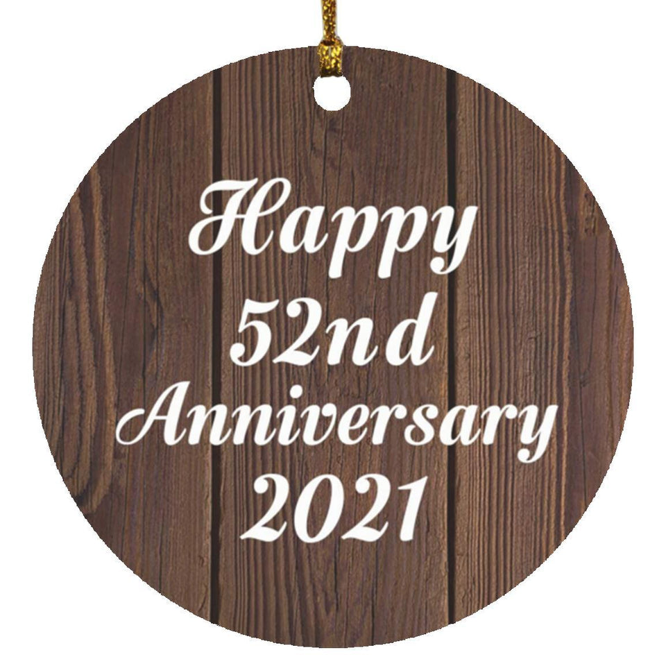 Happy 52nd Anniversary 2021 - Circle Ornament D