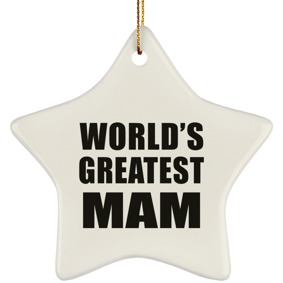 World's Greatest Mam - Star Ornament