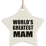 World's Greatest Mam - Star Ornament