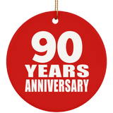 90th Anniversary 90 Years Anniversary - Circle Ornament