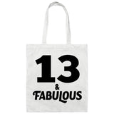 13th Birthday 13 & Fabulous - Tote Bag White