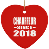 Chauffeur Since 2018 - Heart Ornament